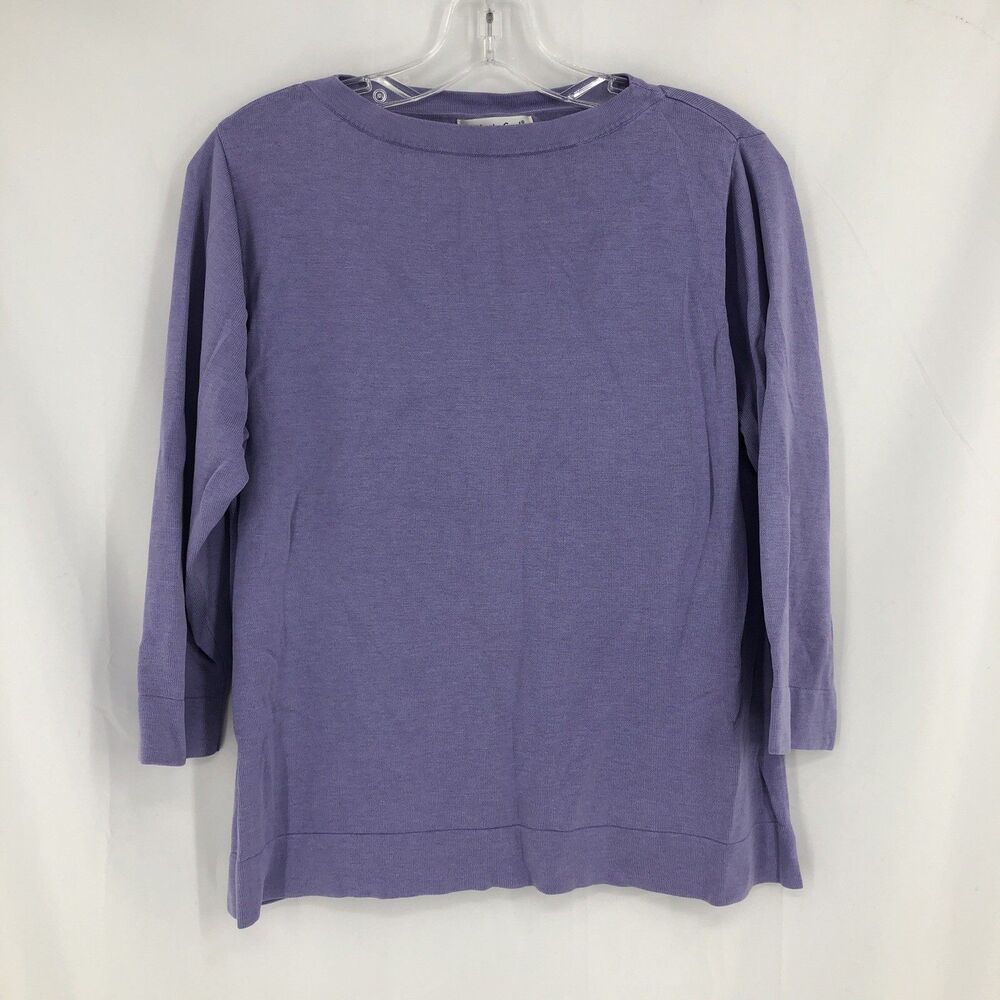 Coldwater Creek Top Womens XL Purple Long Sleeve Casual Basic Top
